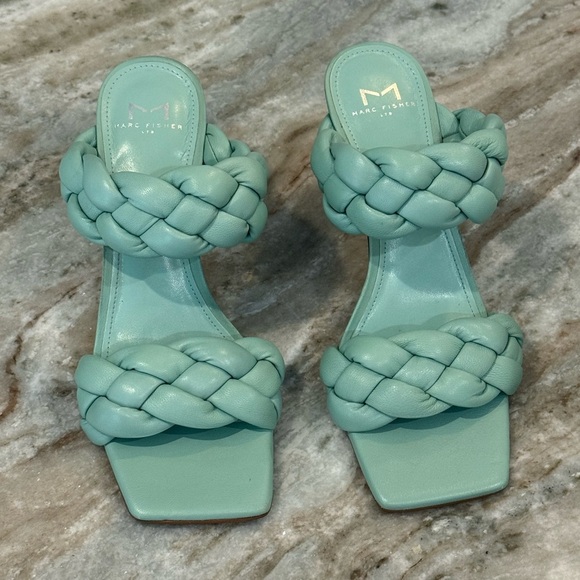 Women’s MARC ANTHONY Hammy Braided High Heel Slide Sandals- Size 8 - Picture 2 of 10